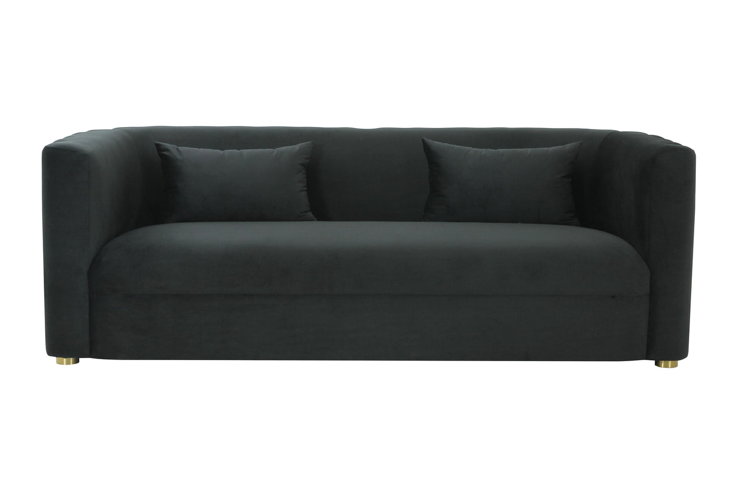 Callie Black Velvet Sofa by TOV