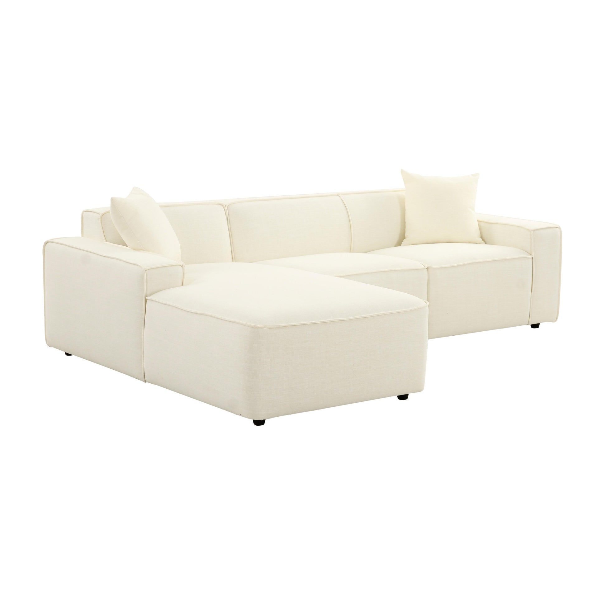 Olafur Cream Linen Sectional Laf by TOV