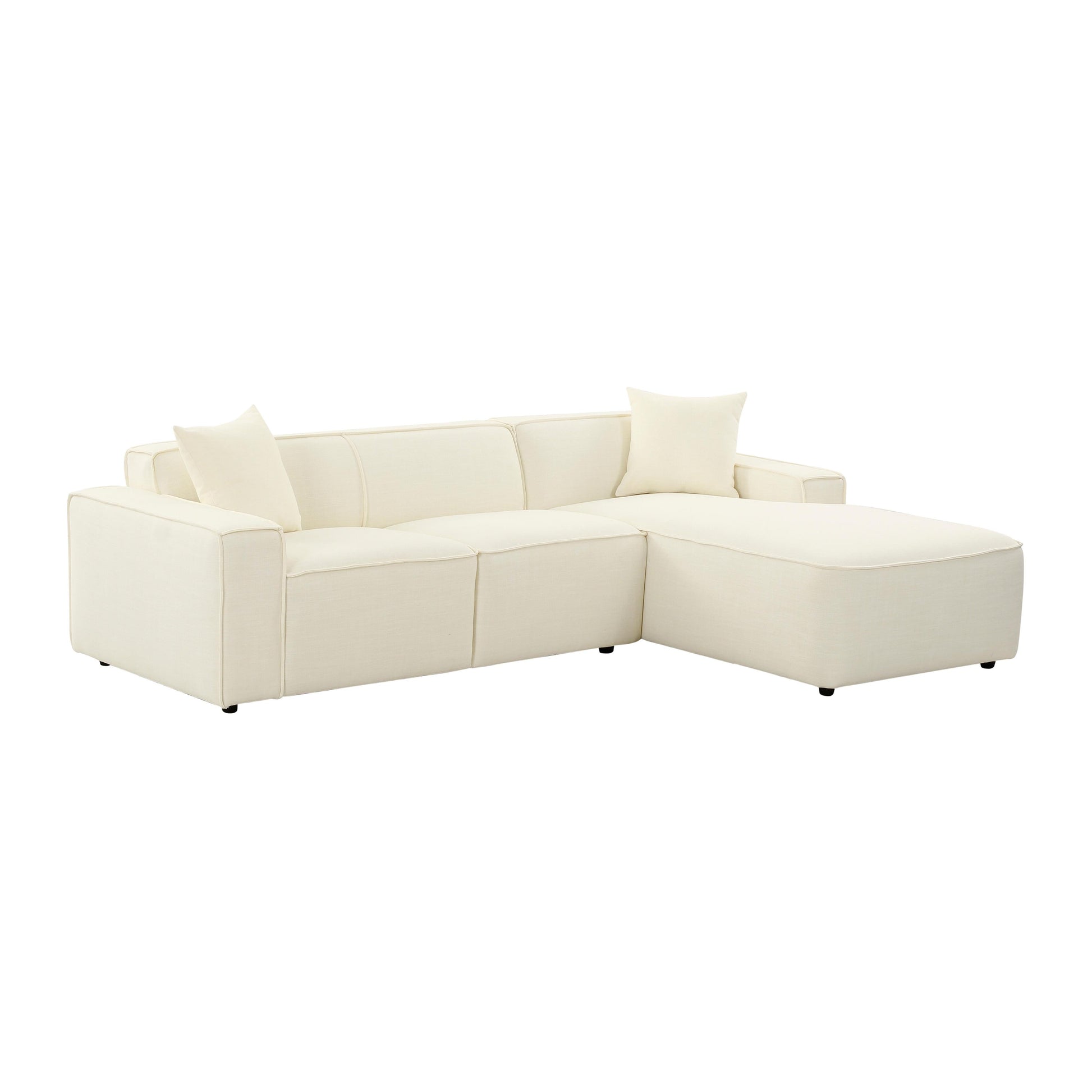 Olafur Cream Linen Sectional Raf by TOV