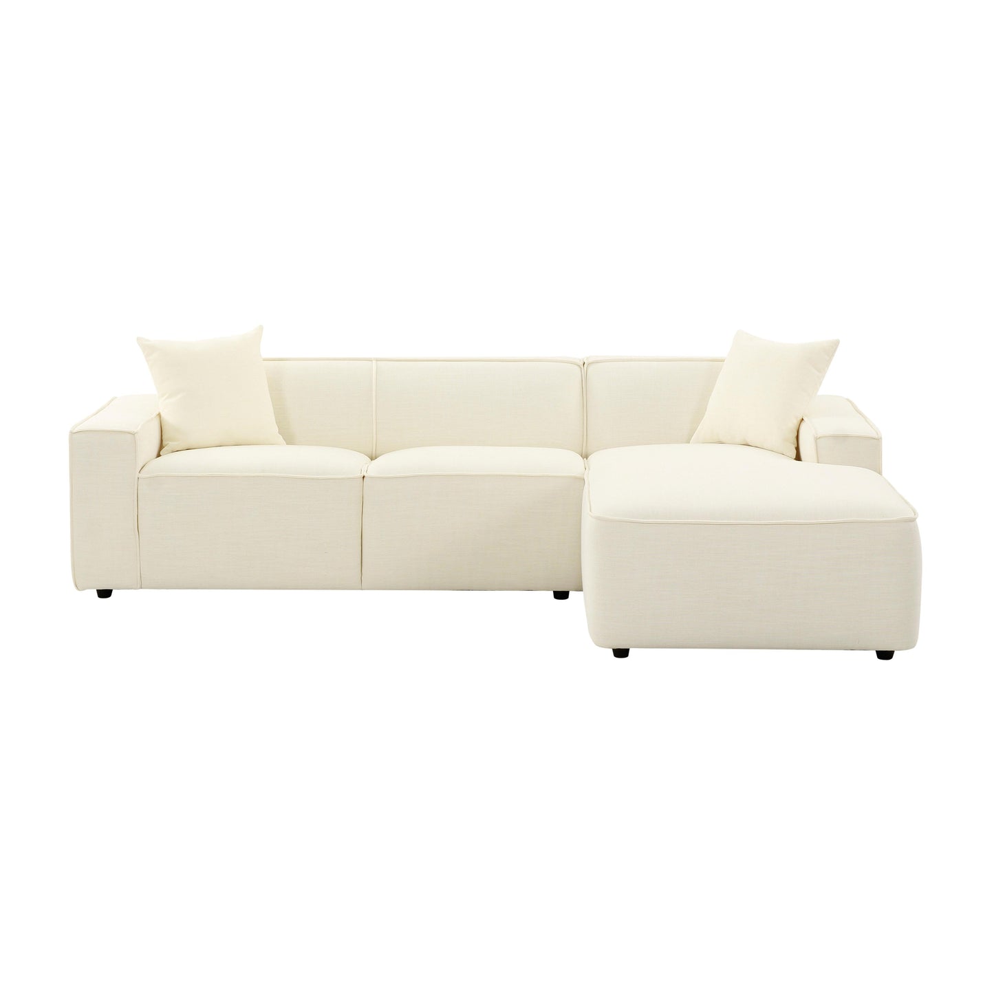 Olafur Cream Linen Sectional Raf by TOV