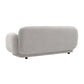 Kandor Stone Grey Textured Velvet Sofa by TOV