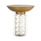 Bubble Glass Brass Side Table by TOV