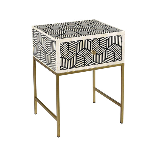 Bone Inlay Side Table by TOV
