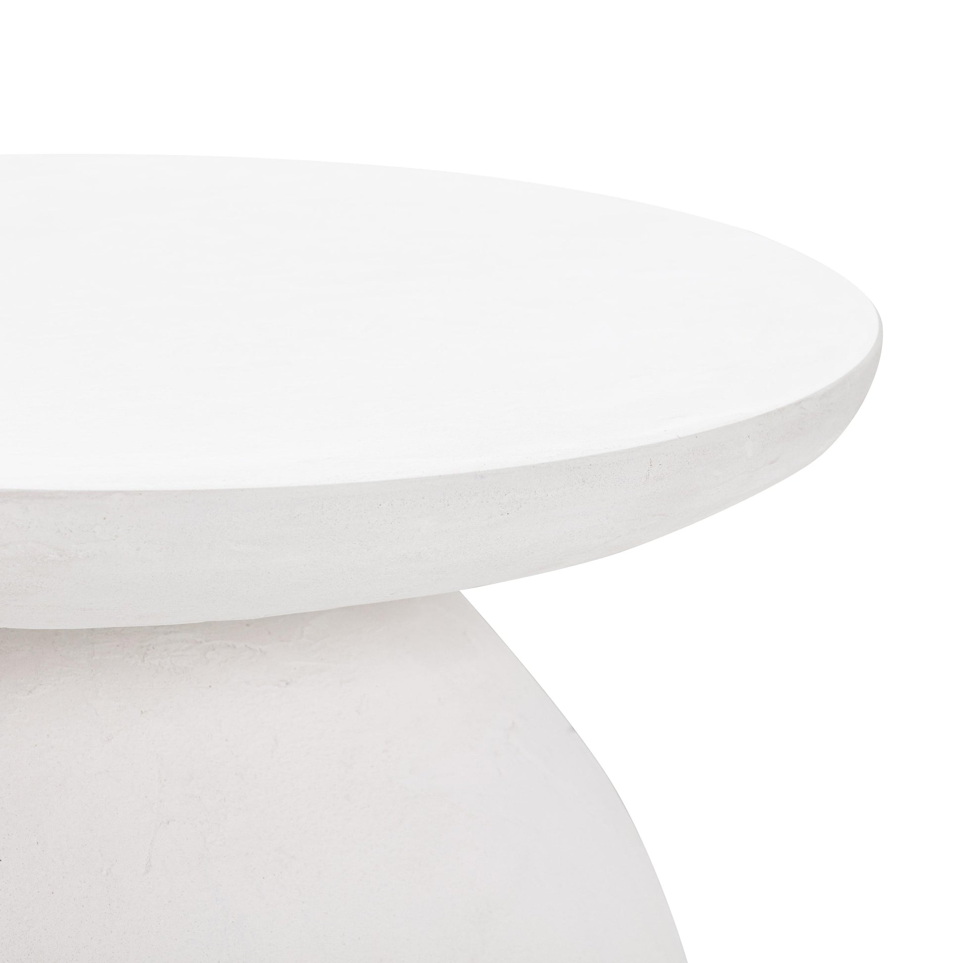 Aloe White Concrete Side Table by TOV