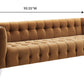 Bea Cognac Velvet Sofa by TOV