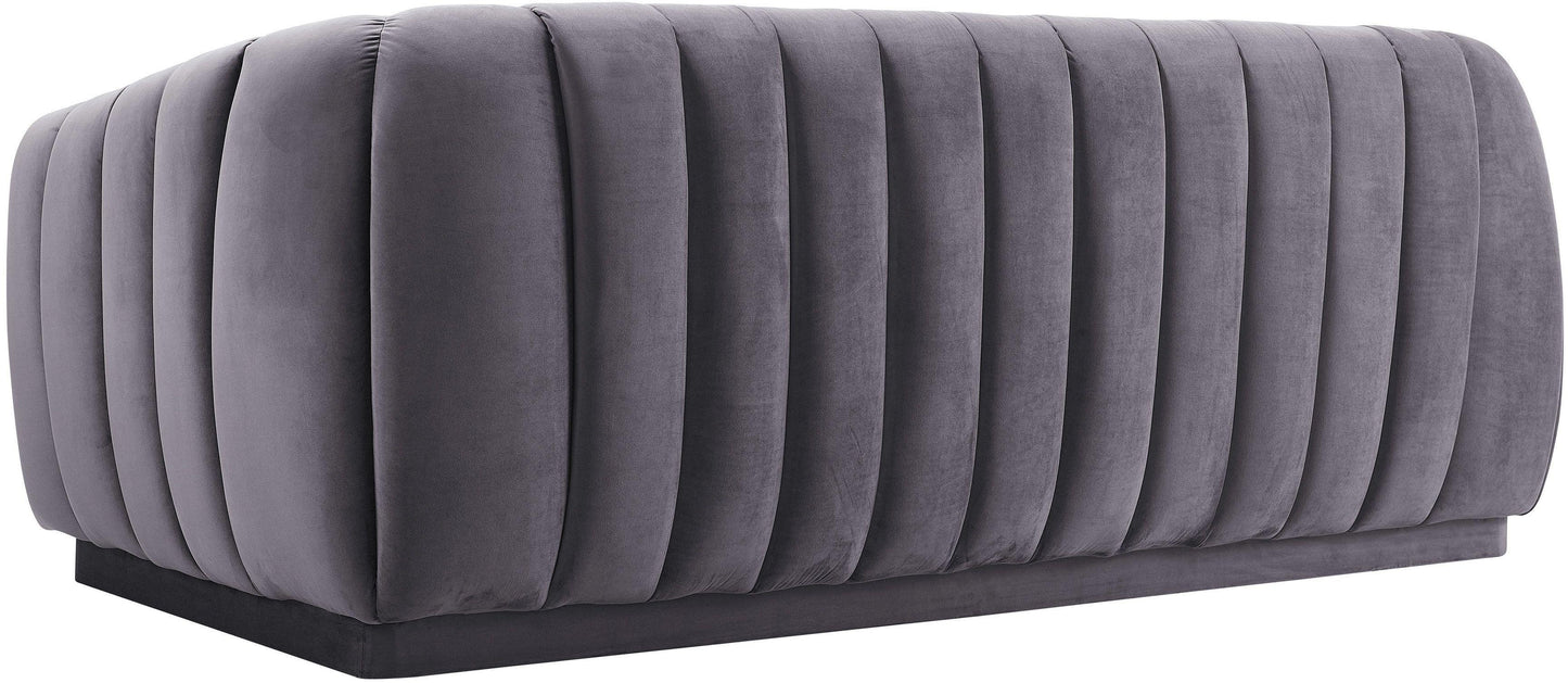Arno Grey Velvet Sofa by TOV
