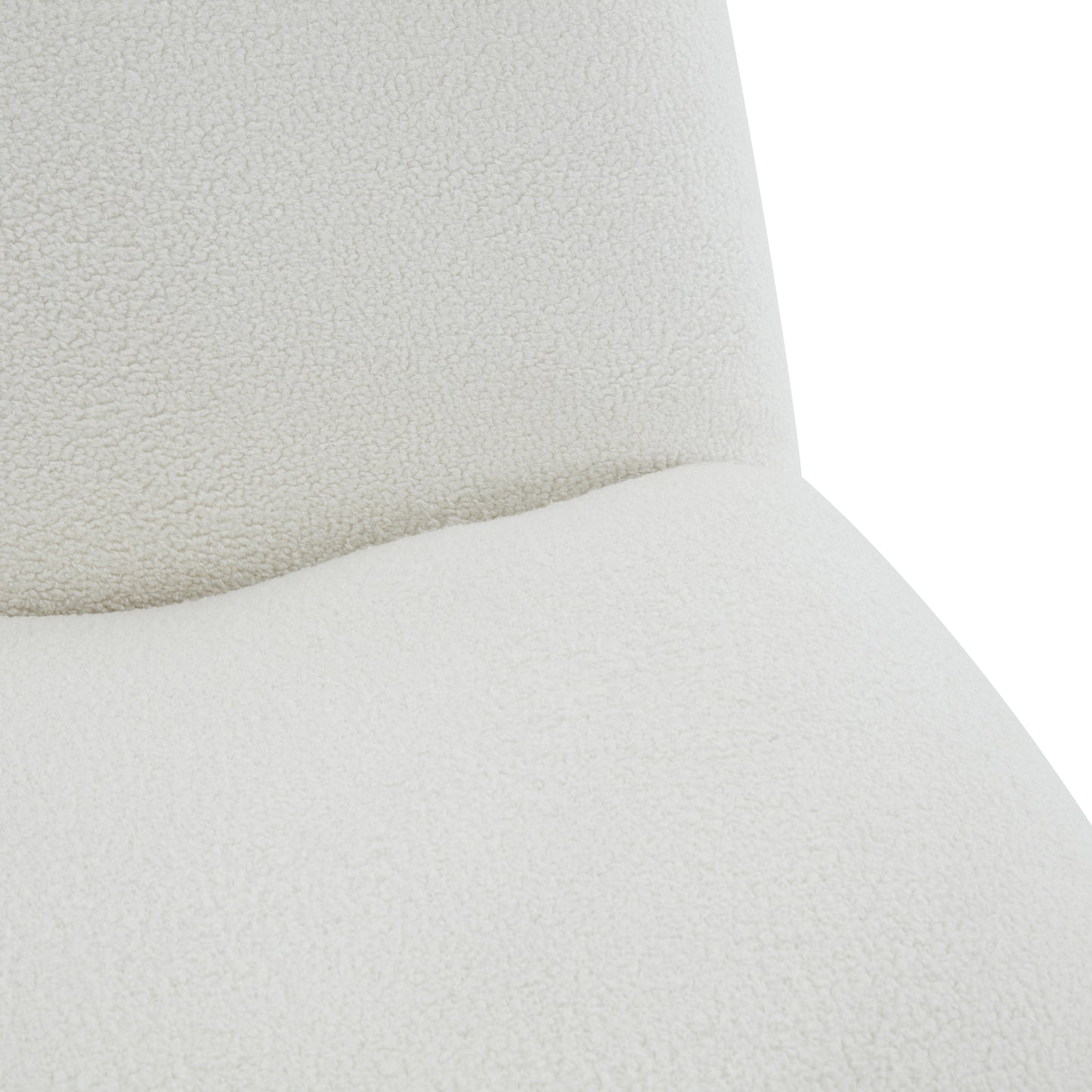 Emily White Boucle Swivel Chair by TOV