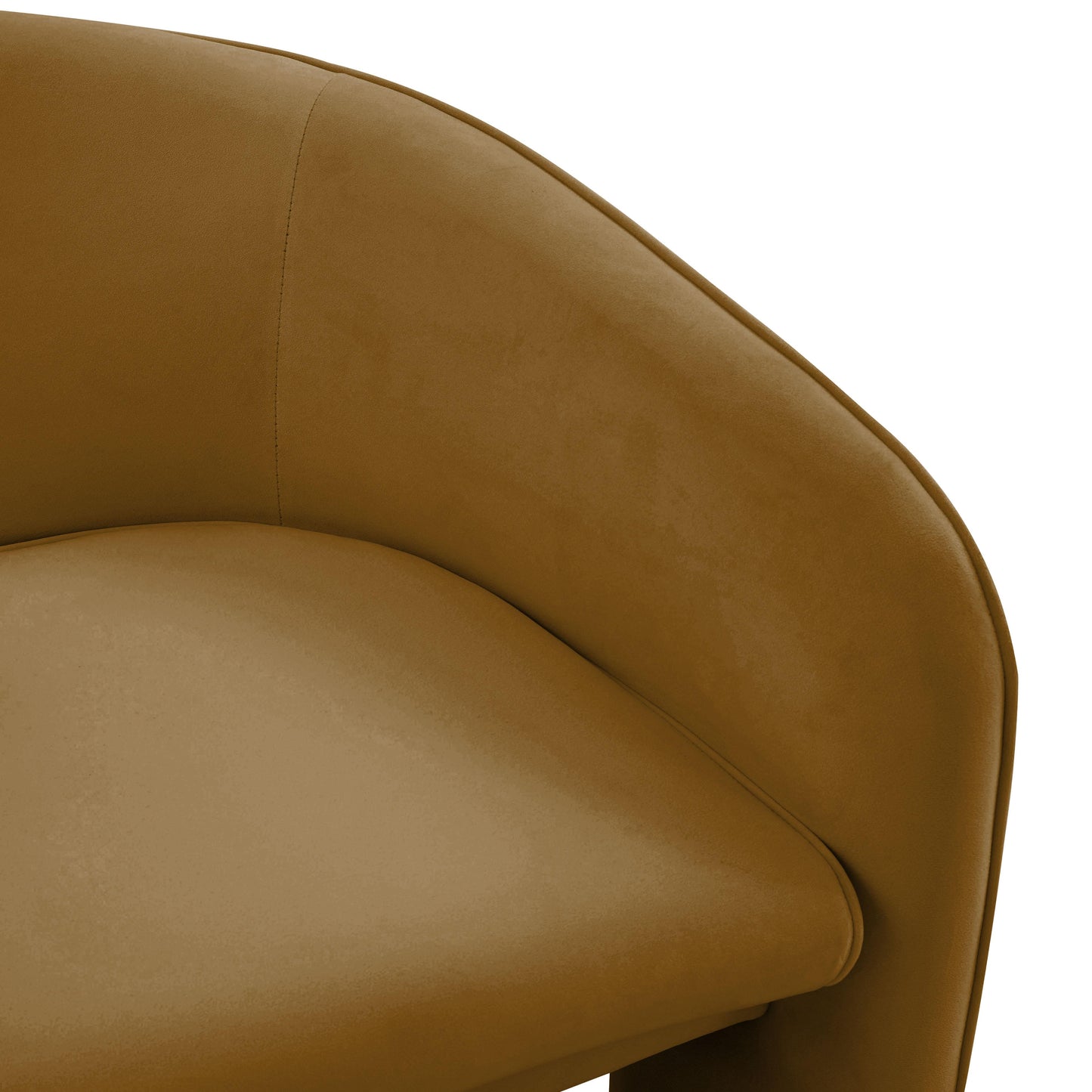 Marla Cognac Velvet Accent Chair by TOV
