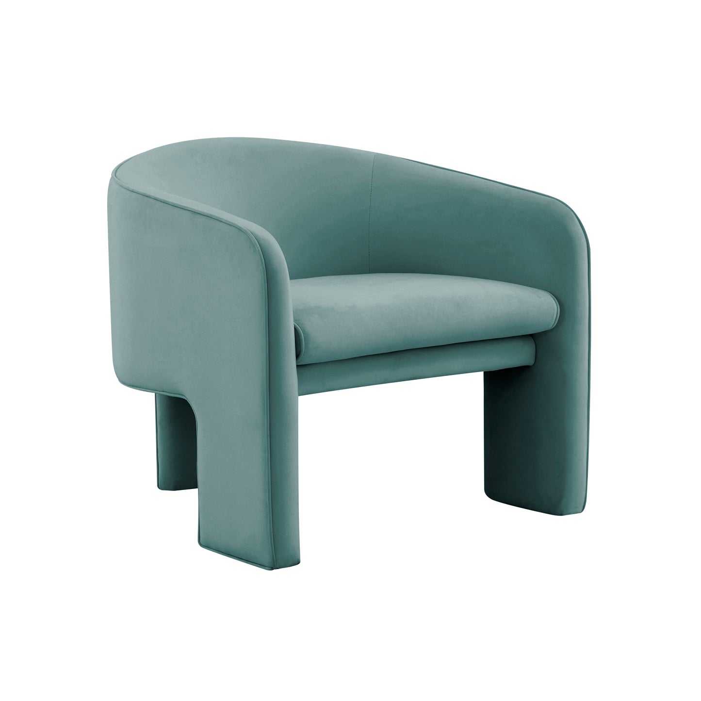 Marla Sea Blue Velvet Accent Chair by TOV