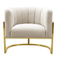 Magnolia Spotted Cream Chair Gold by TOV