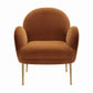 Gwen Cognac Velvet Chair by TOV