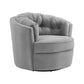 Eloise Grey Velvet Swivel Chair by TOV