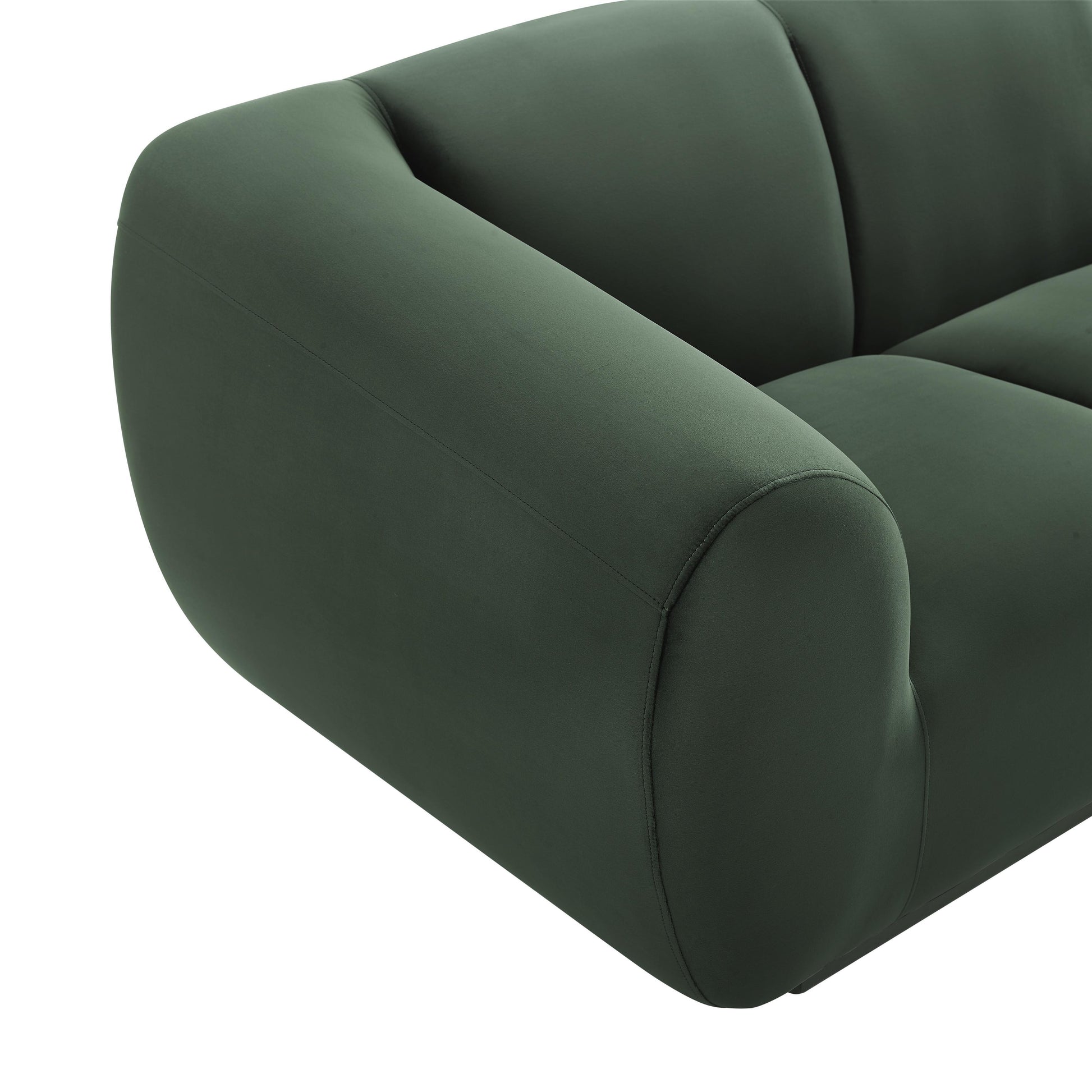 Emmet Forest Green Velvet Sofa by TOV