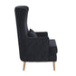 Alina Black Tall Tufted Back Chair by TOV
