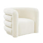 Curves Cream Velvet Lounge Chair by TOV
