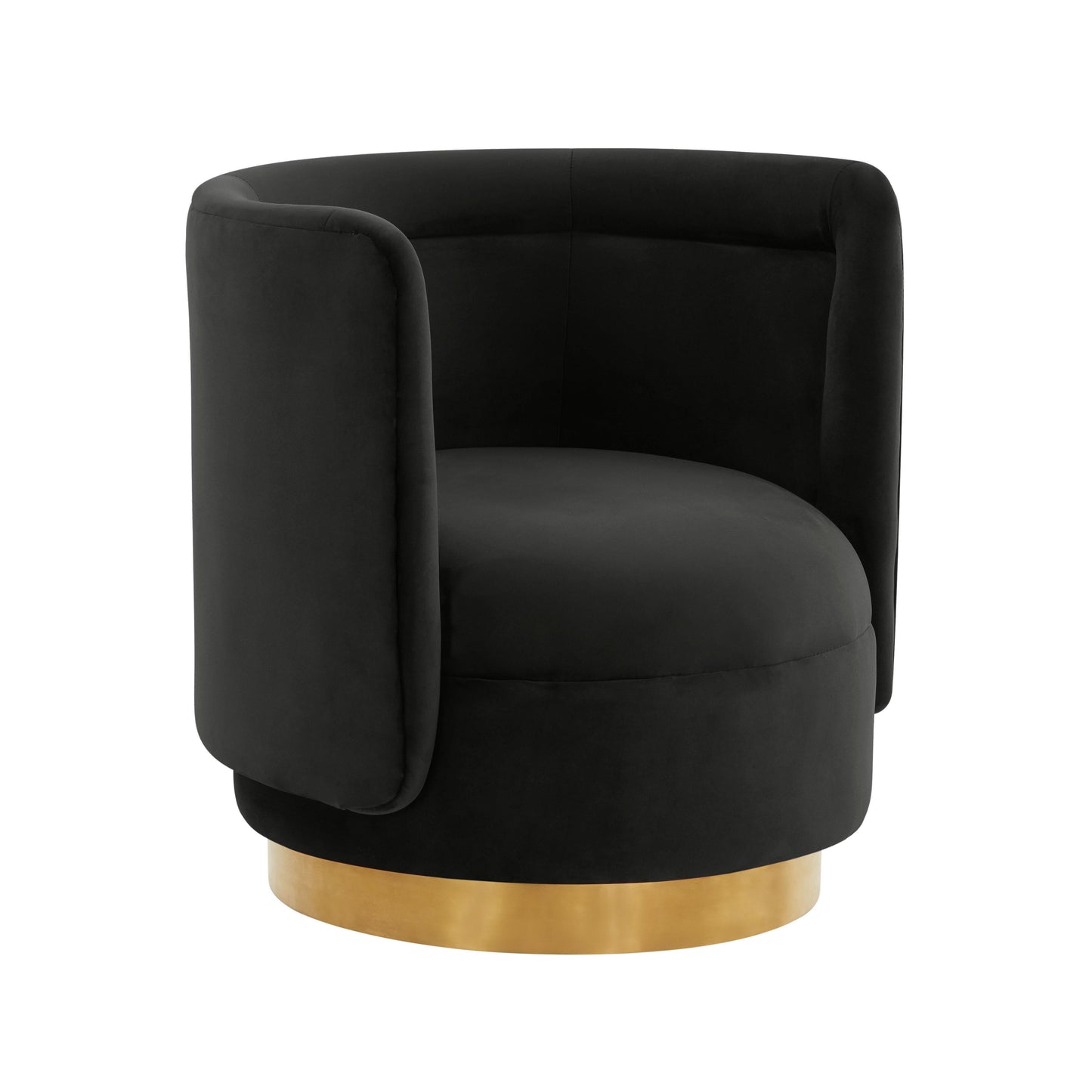 Remy Black Velvet Swivel Chair by TOV