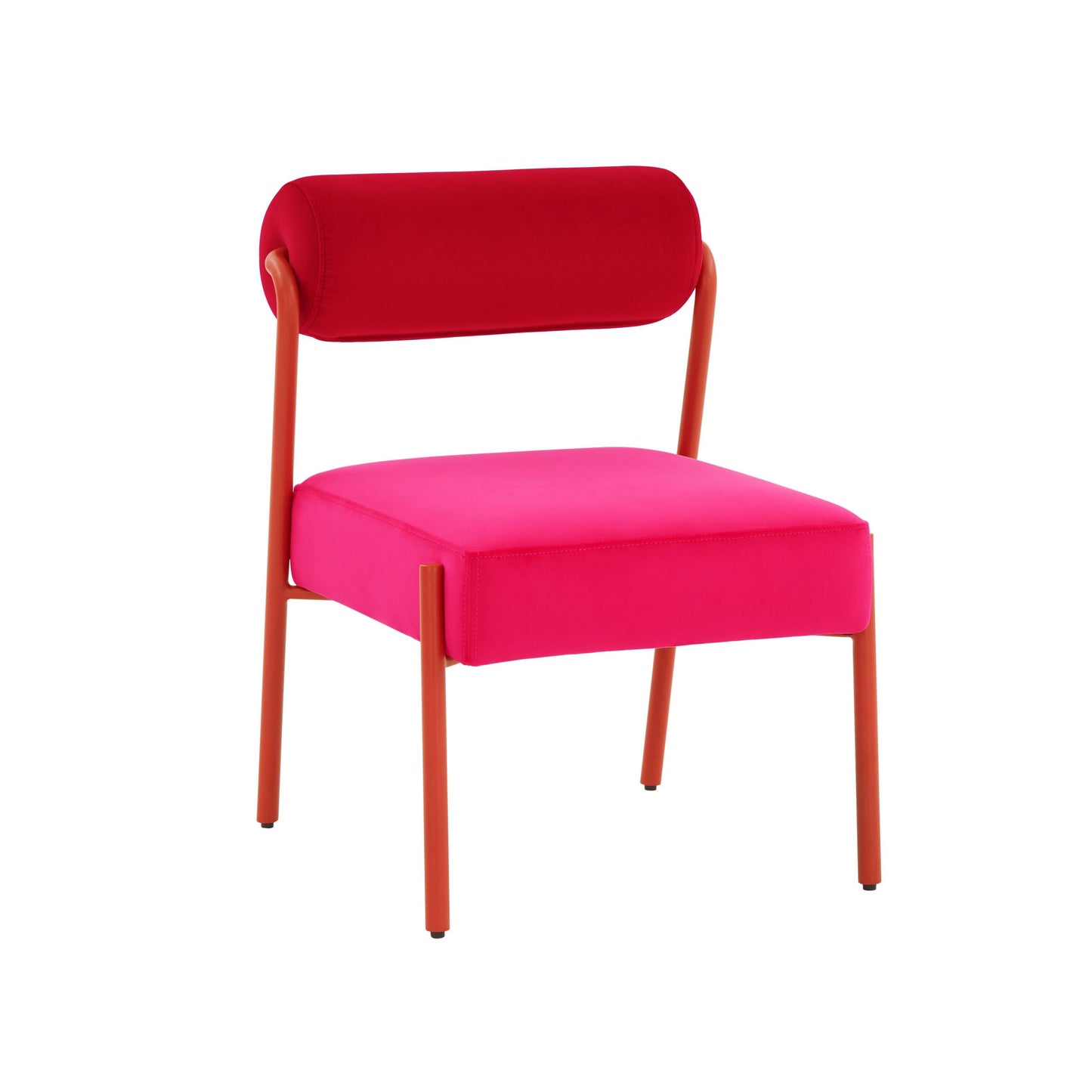 Jolene Hot Pink Velvet Accent Chair by TOV