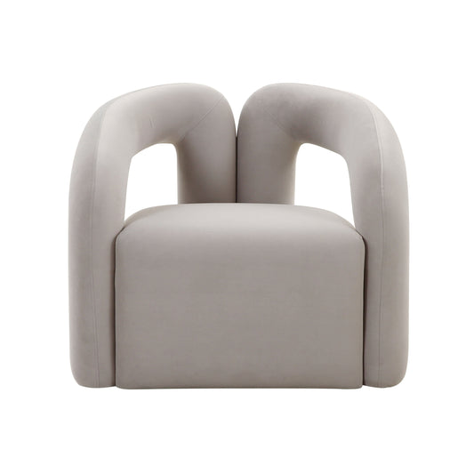 Jenn Grey Velvet Accent Chair by TOV