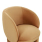 Kiki Cognac Velvet Accent Chair by TOV