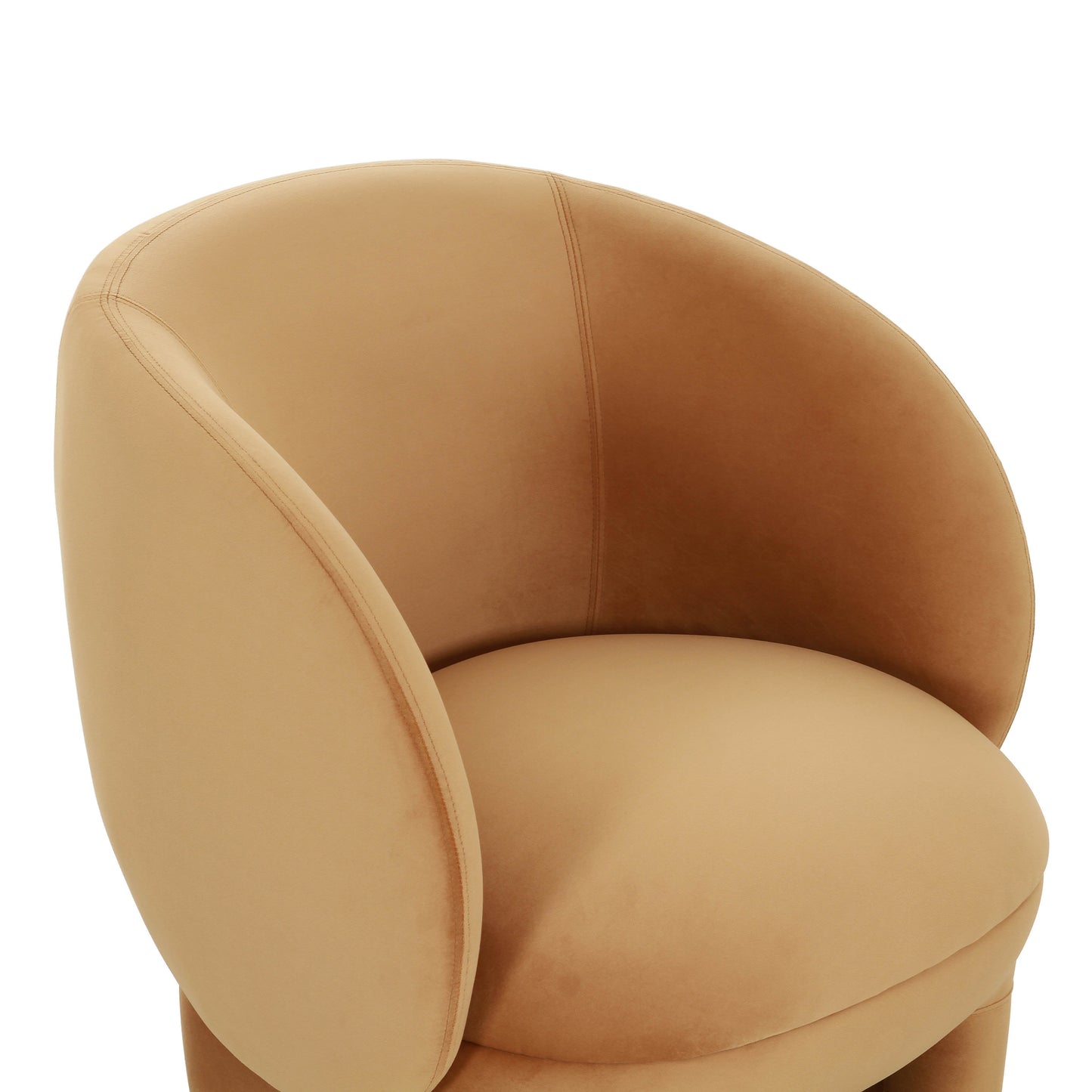 Kiki Cognac Velvet Accent Chair by TOV