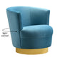 Noah Lake Blue Swivel Chair by TOV