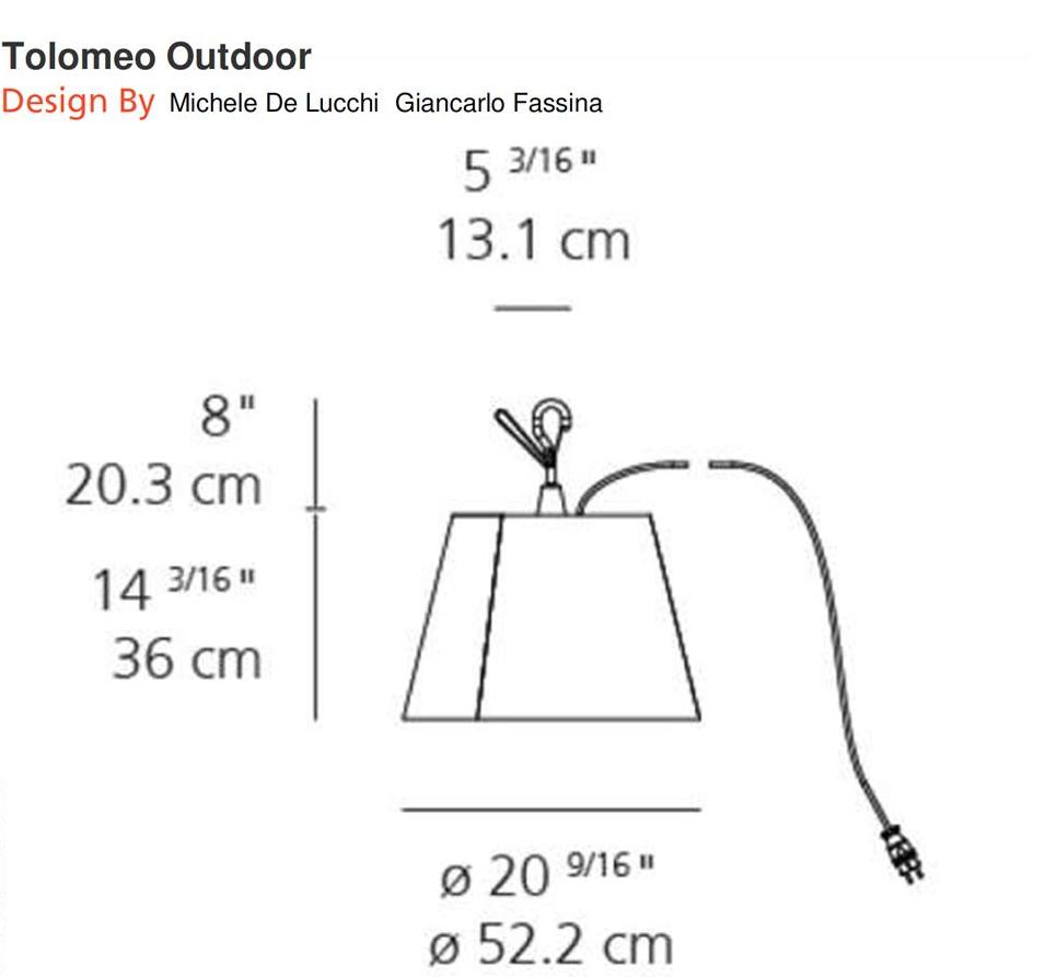 Artemide Tolomeo Mega Outdoor Hook Tou1