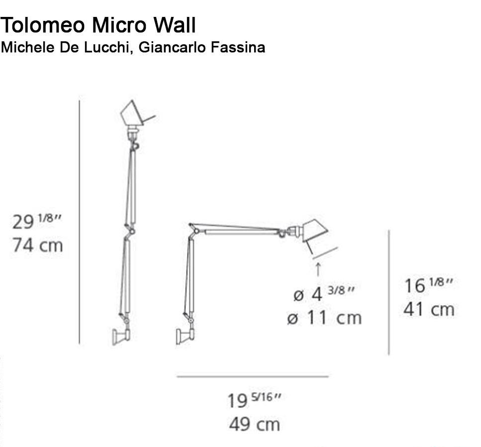 Artemide Tolomeo Micro Wall Light Tol1141