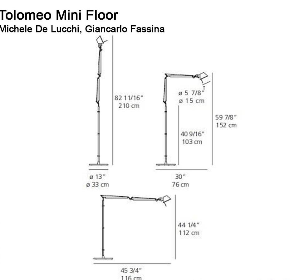 Artemide Tolomeo Mini Floor Lamp Tol0115