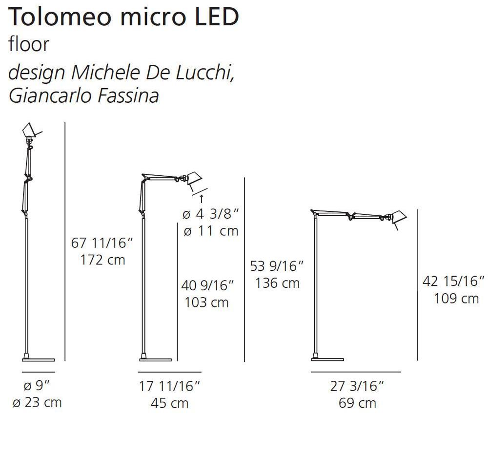 Artemide Tolomeo Micro Floor Lamp Tol0126