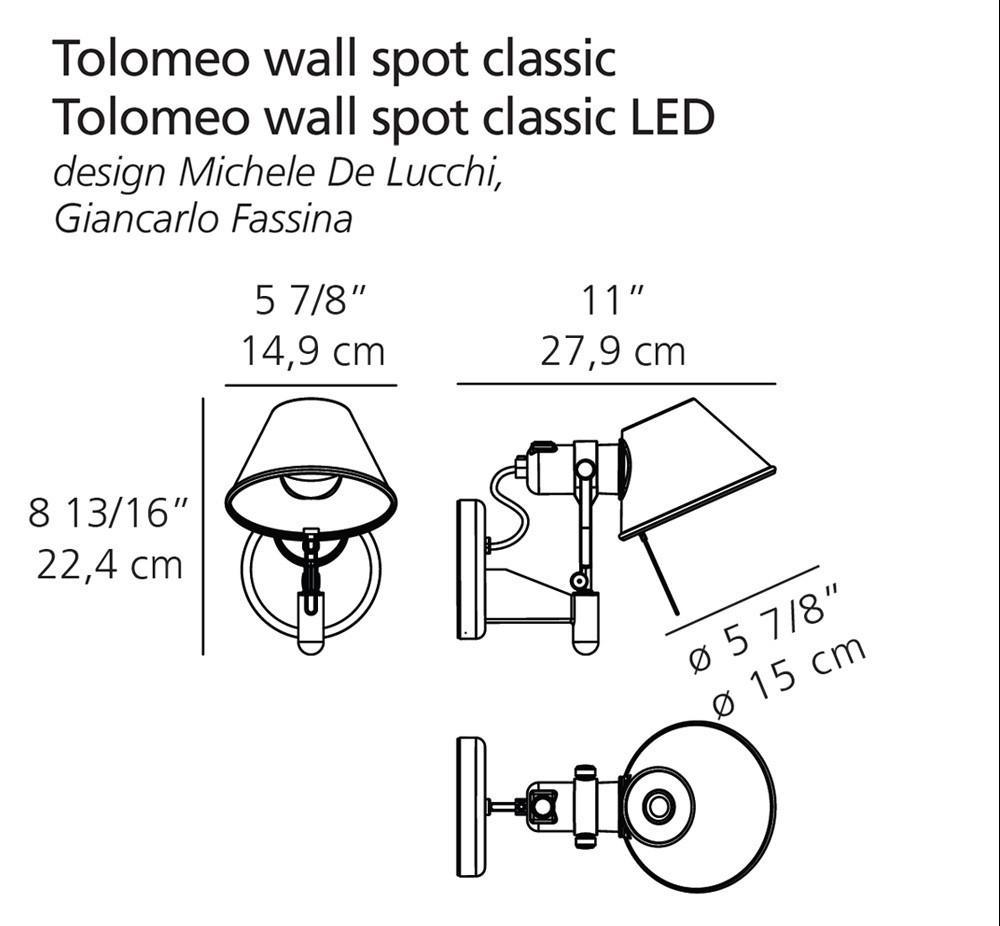 Artemide Tolomeo Wall Light A044758