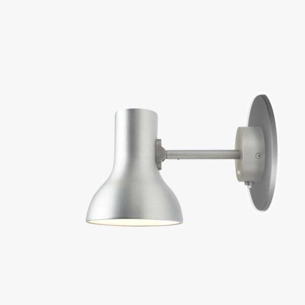 Type 75 Mini Metallic Wall Light Silver Lustre by Anglepoise