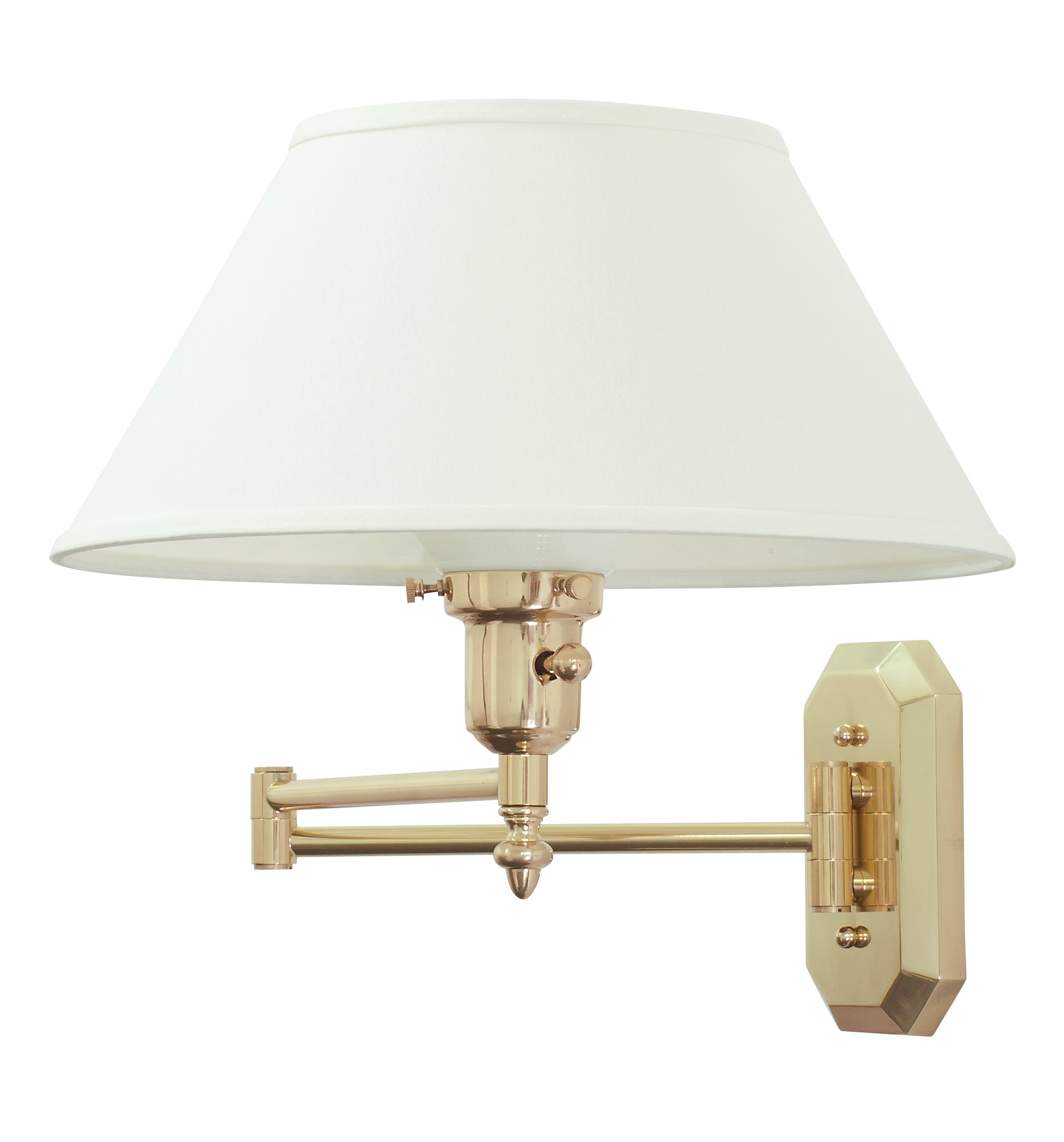 House of Troy Wall Swing Arm Lamp Polished Brass WS-704