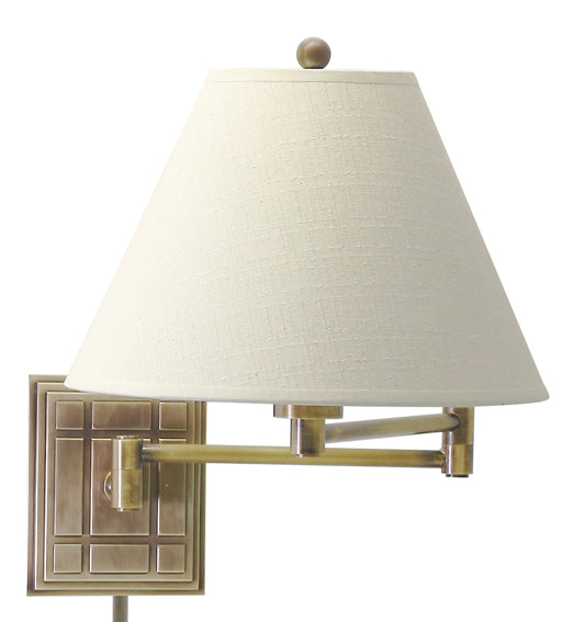 House of Troy Wall Swing Arm Lamp Antique Brass WS750-AB