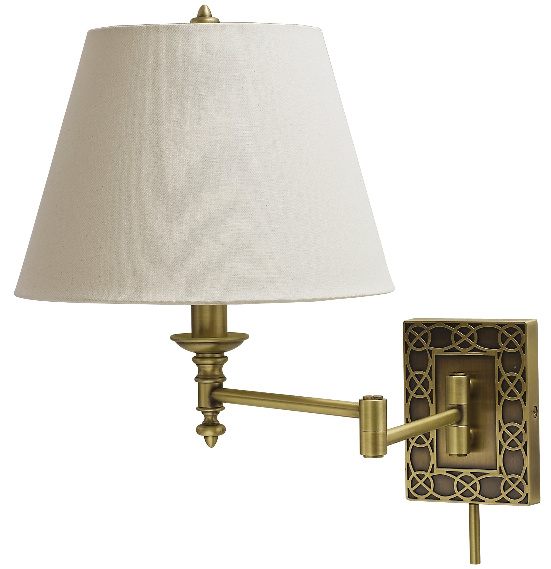 House of Troy Wall Swing Arm Lamp Antique Brass WS763-AB