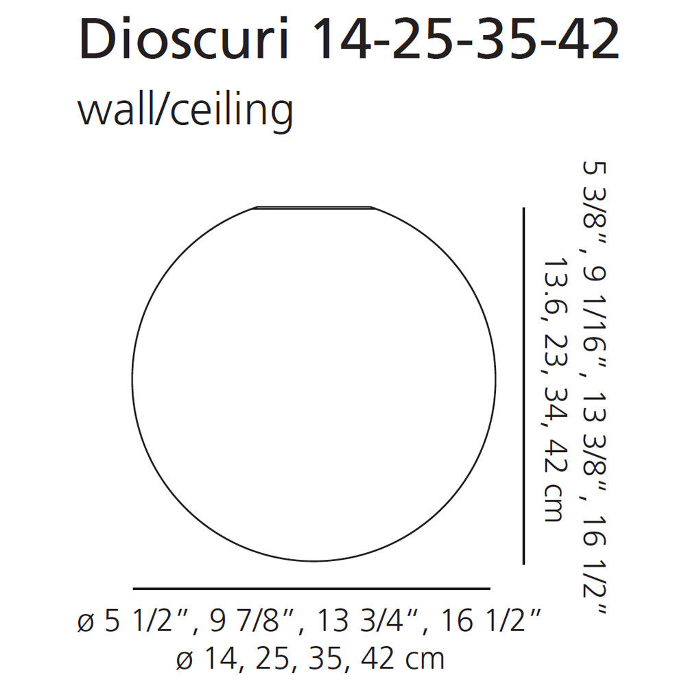 Artemide Dioscuri Roundwall Ceiling Light 0112018A