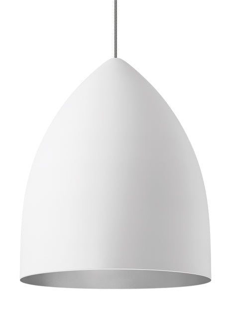 Tech Lighting Signal Grande Rubberized White/Platinum Pendant by Visual Comfort