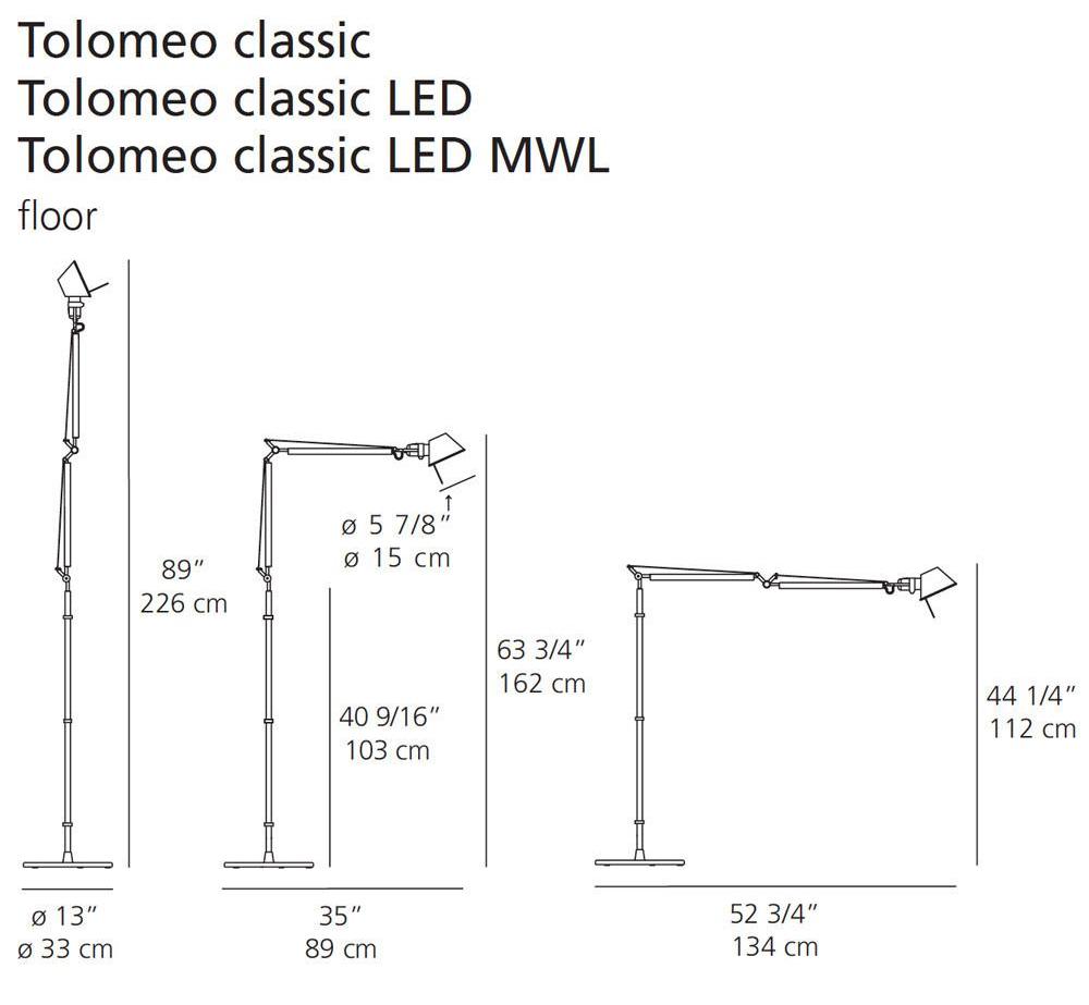 Artemide Tolomeo Floor Lamp Tol0102